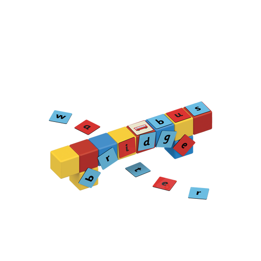 Geomag-Magicube Word Building Recycled 55 Pieces-258-Legacy Toys