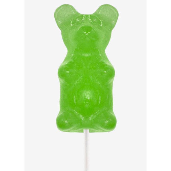 Giant Gummy Bears-Giant 1/2lb. Gummy Bear on a Stick-12648-Lime-Legacy Toys