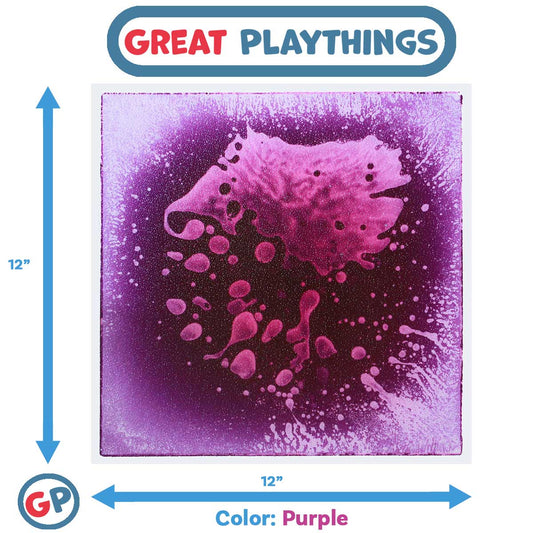 Great Playthings-11.8" Square Liquid Sensory Floor Tile-GP1125-1-Purple-Legacy Toys