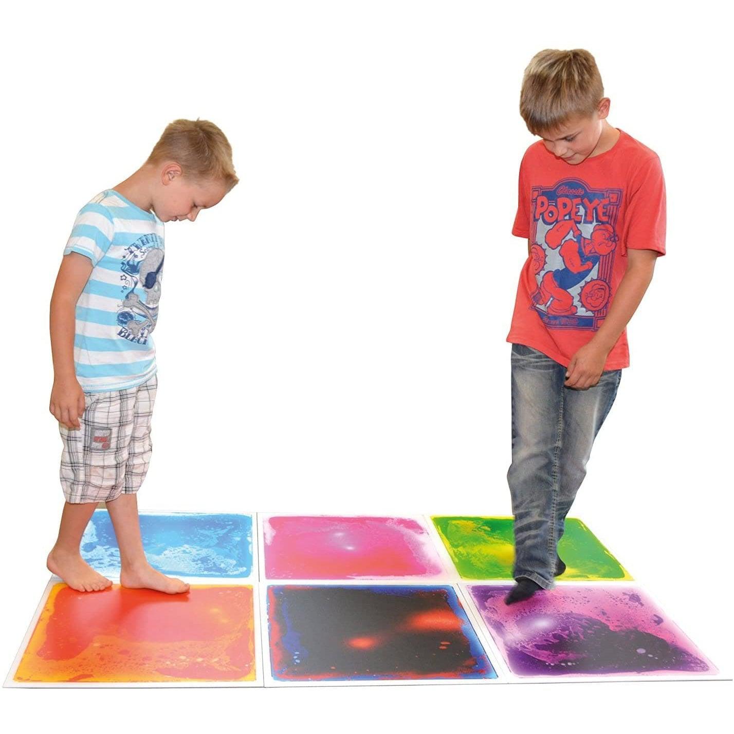 Great Playthings-19.7" Square Liquid Sensory Floor Tile - Box of 6--Legacy Toys