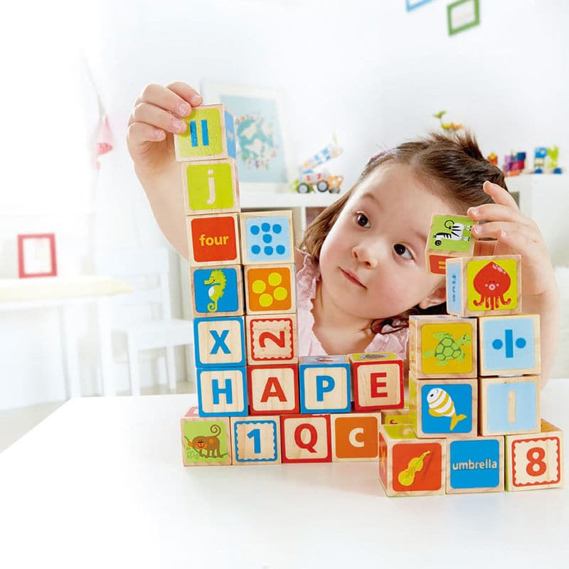Hape-ABC Blocks - 26 Pieces-E0419-Legacy Toys