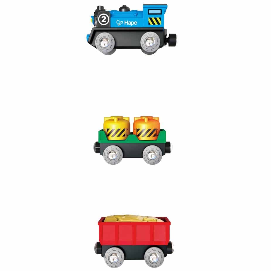 Hape-Battery Powered Train Rolling Stock Set-E3720-Legacy Toys