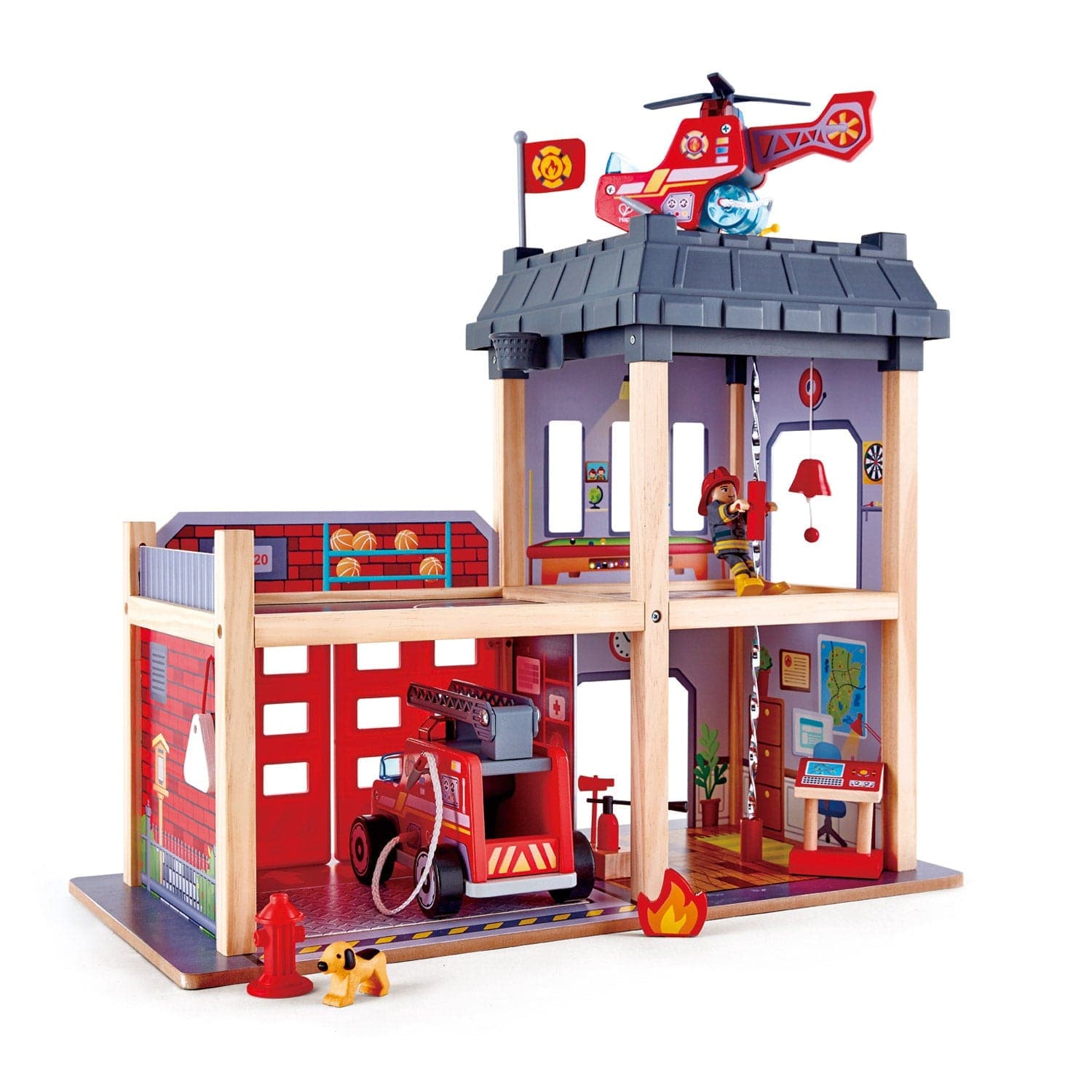 Hape-City Fire Station-E3023-Legacy Toys