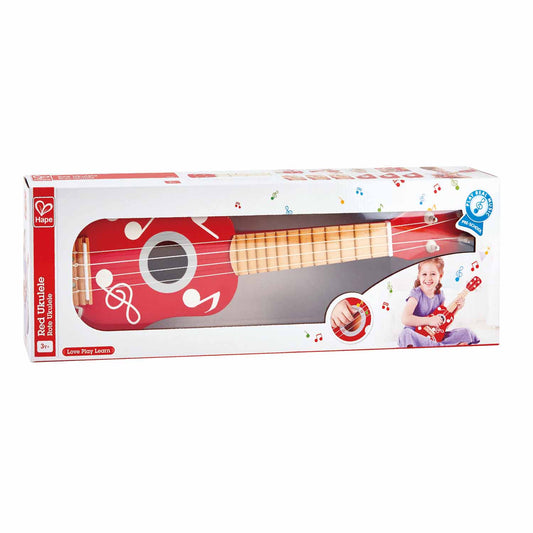 Hape-Rock Star Ukulele - Red-E0603-Legacy Toys