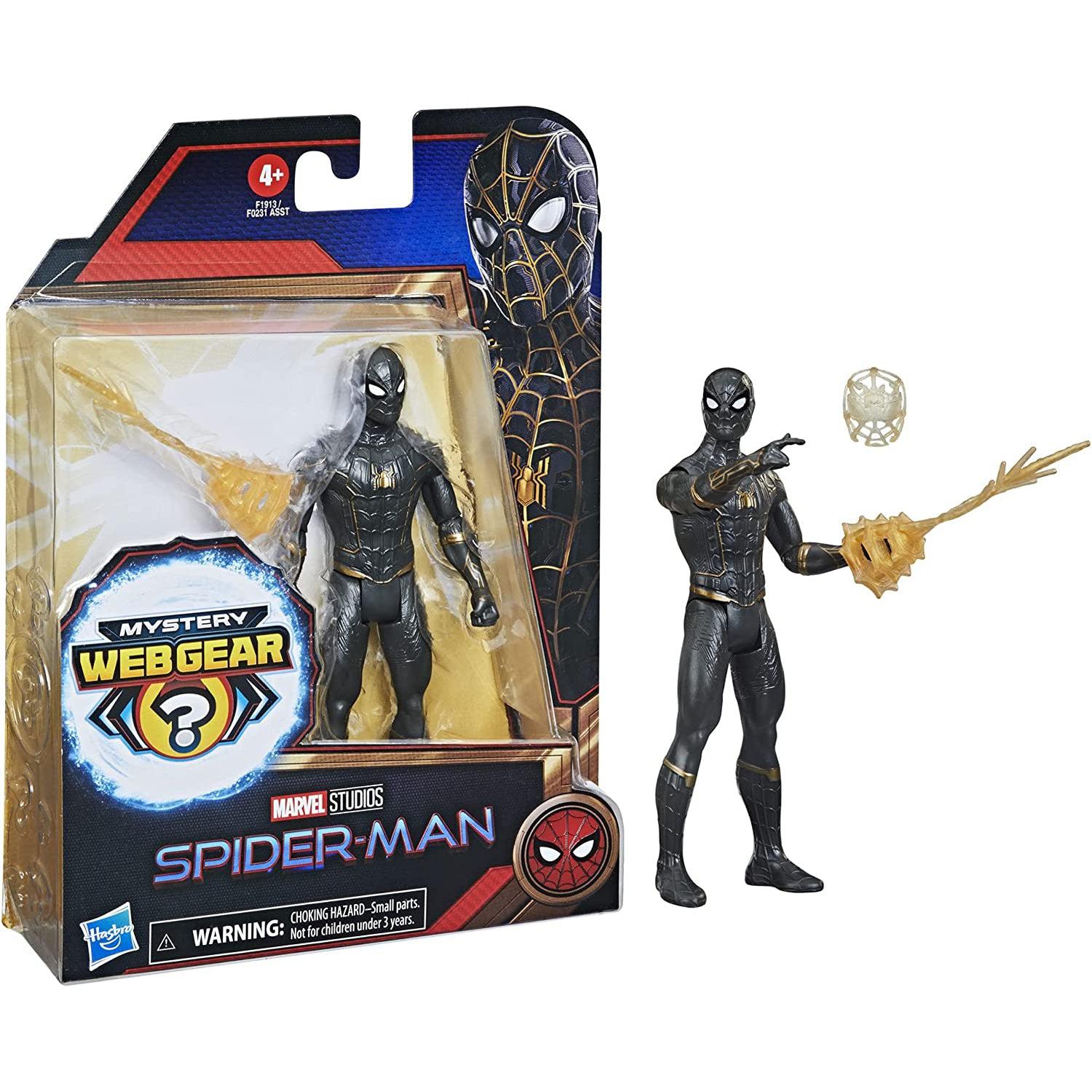 Hasbro-Marvel Spider-Man Mystery Web Gear Figure-F1913-Spider-Man: Black & Gold-Legacy Toys