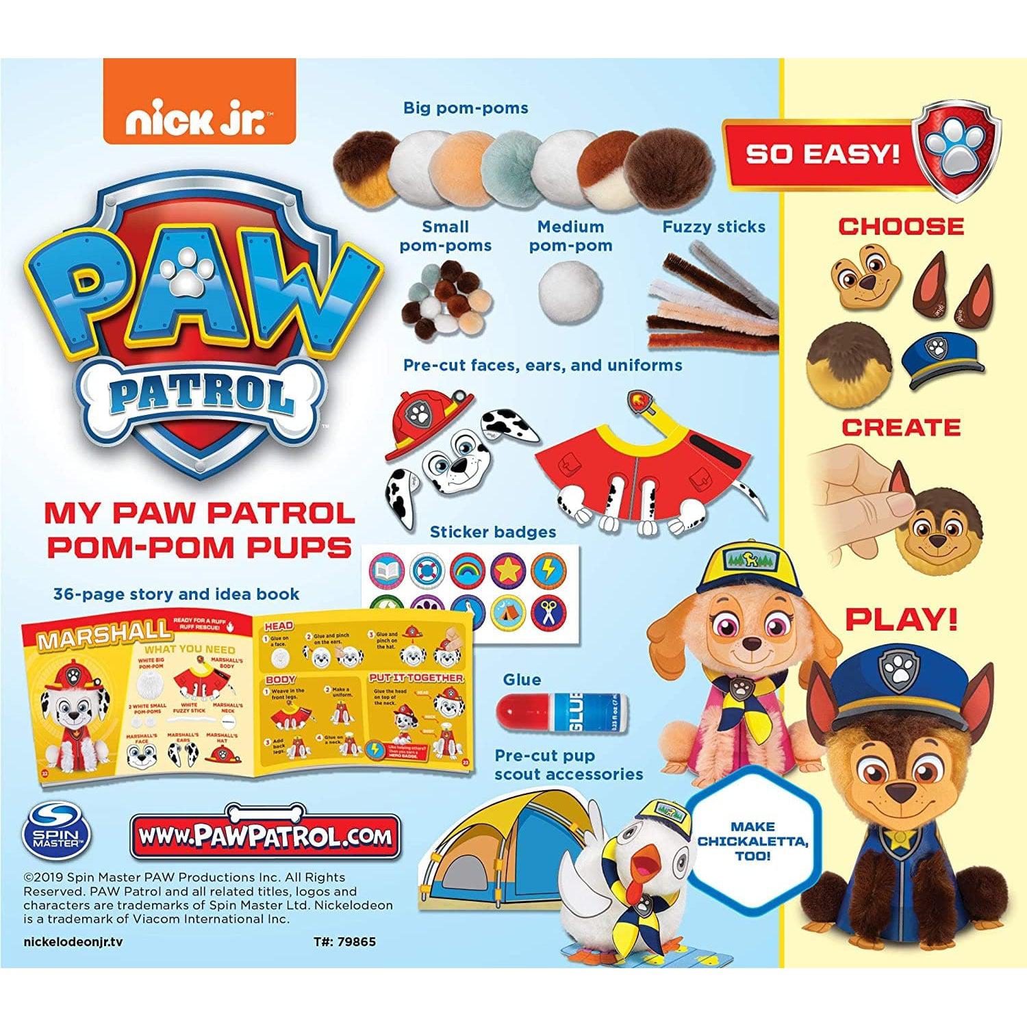 Klutz-Klutz Jr. My PAW Patrol Pom Pom Pups-9781338159561-Legacy Toys