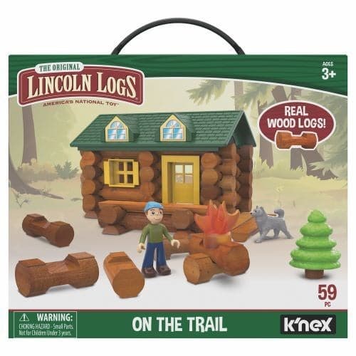 KNEX-Lincoln Logs - 59 Piece On The Trail Building Set-00821-Legacy Toys