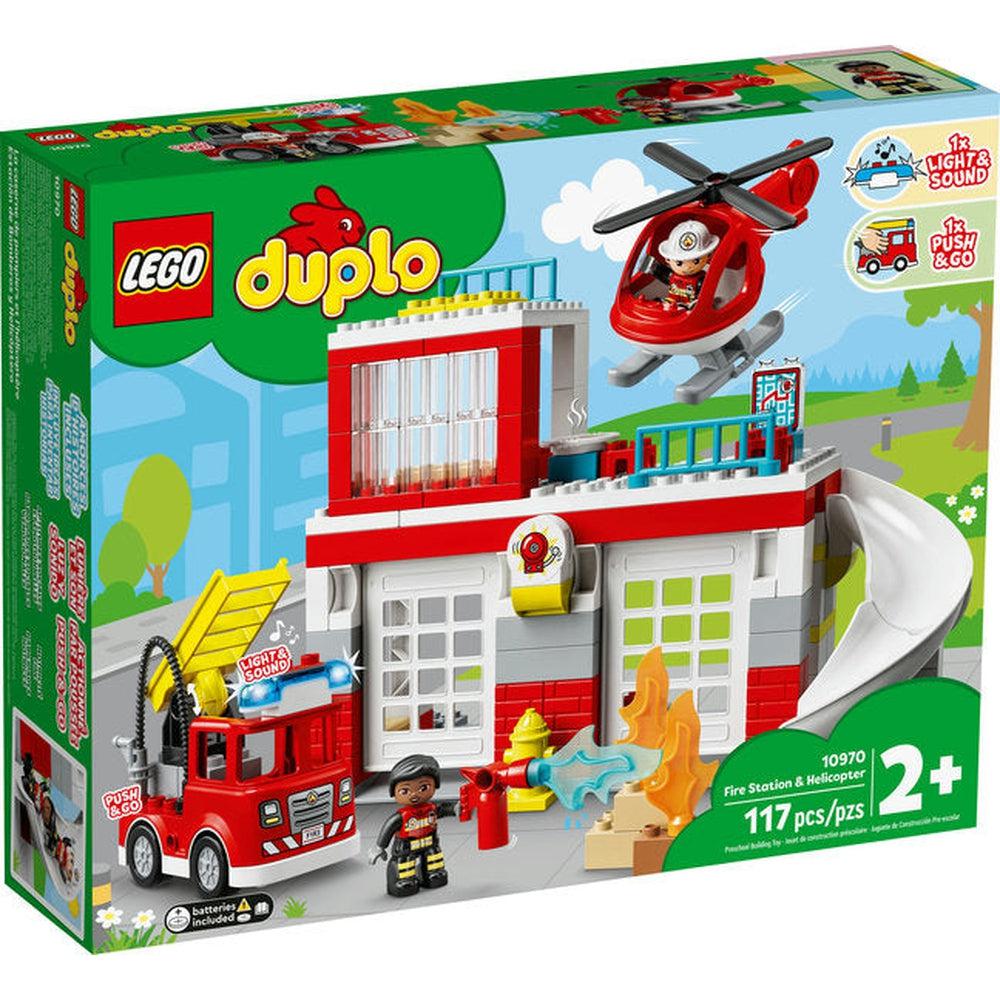 Lego-DUPLO Fire Station and Helicopter-10970-Legacy Toys