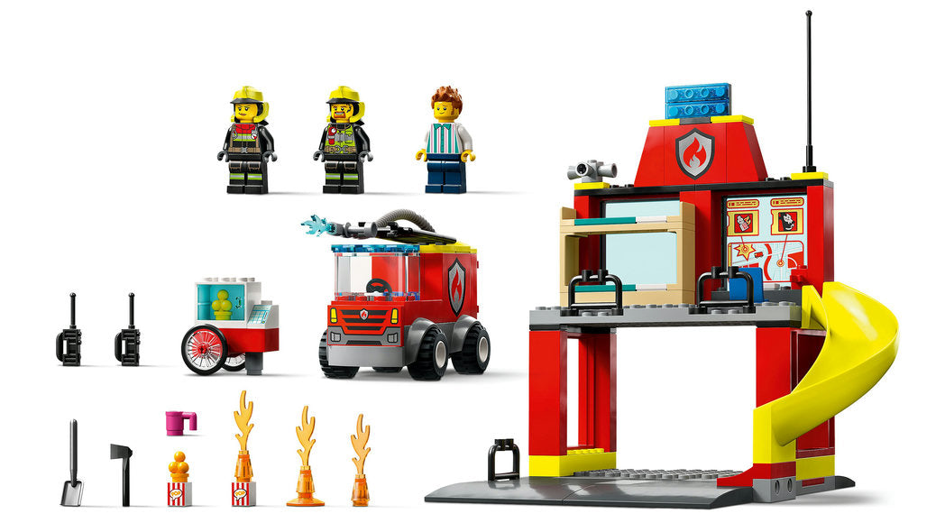 Lego-Fire Station and Fire Truck-60375-Legacy Toys