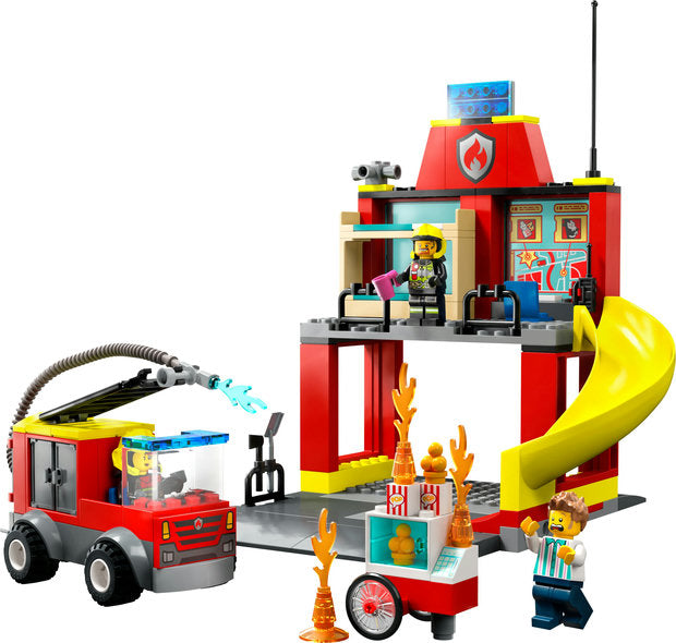 Lego-Fire Station and Fire Truck-60375-Legacy Toys