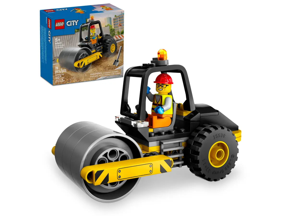 Lego-LEGO City - Construction Steamroller-60401-Legacy Toys