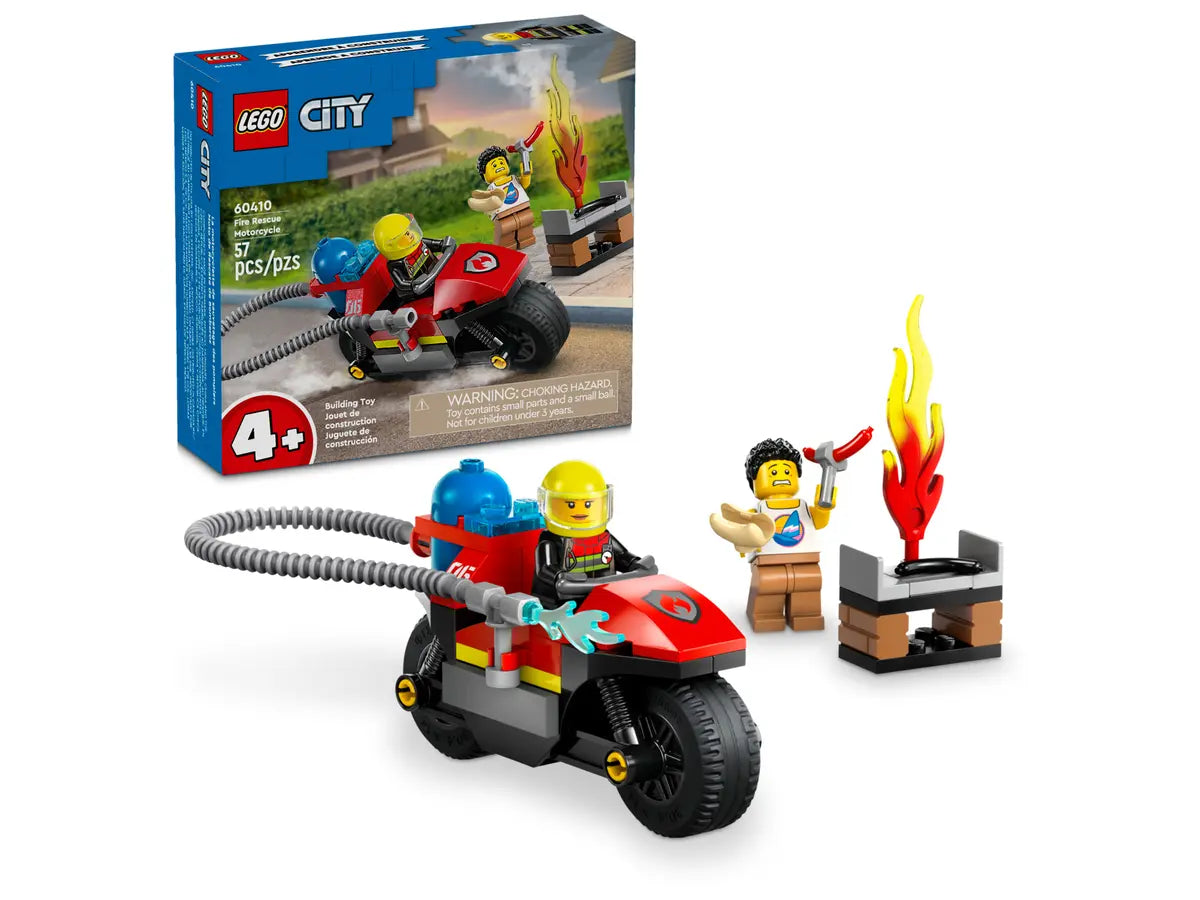 Lego-LEGO City - Fire Rescue Motorcycle-60410-Legacy Toys