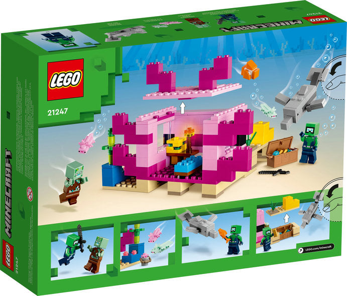 Lego-LEGO Minecraft The Axolotl House-21247-Legacy Toys