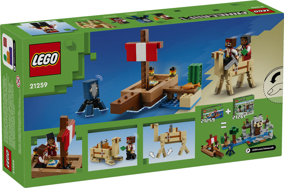 Lego-LEGO Minecraft - The Pirate Ship Voyage-21259-Legacy Toys