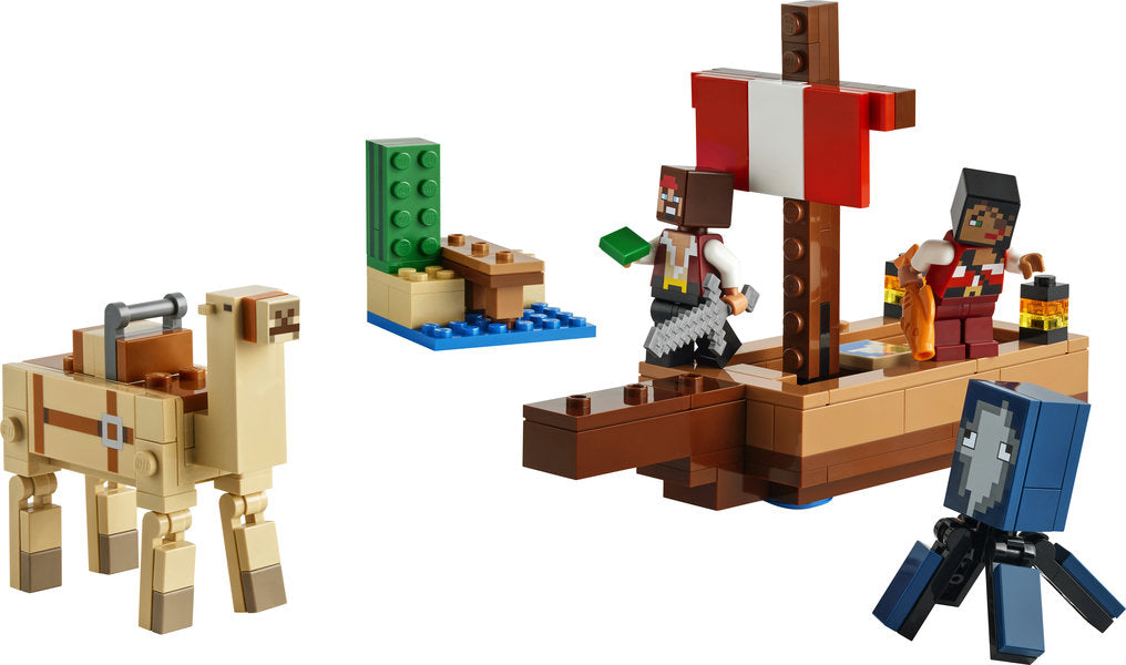 Lego-LEGO Minecraft - The Pirate Ship Voyage-21259-Legacy Toys