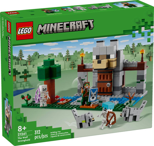 Lego-LEGO Minecraft - The Wolf Stronghold-21261-Legacy Toys