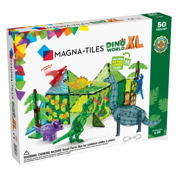 Magna-Tiles-Magna-Tiles Dino World XL 50 Piece Set-22850-Legacy Toys