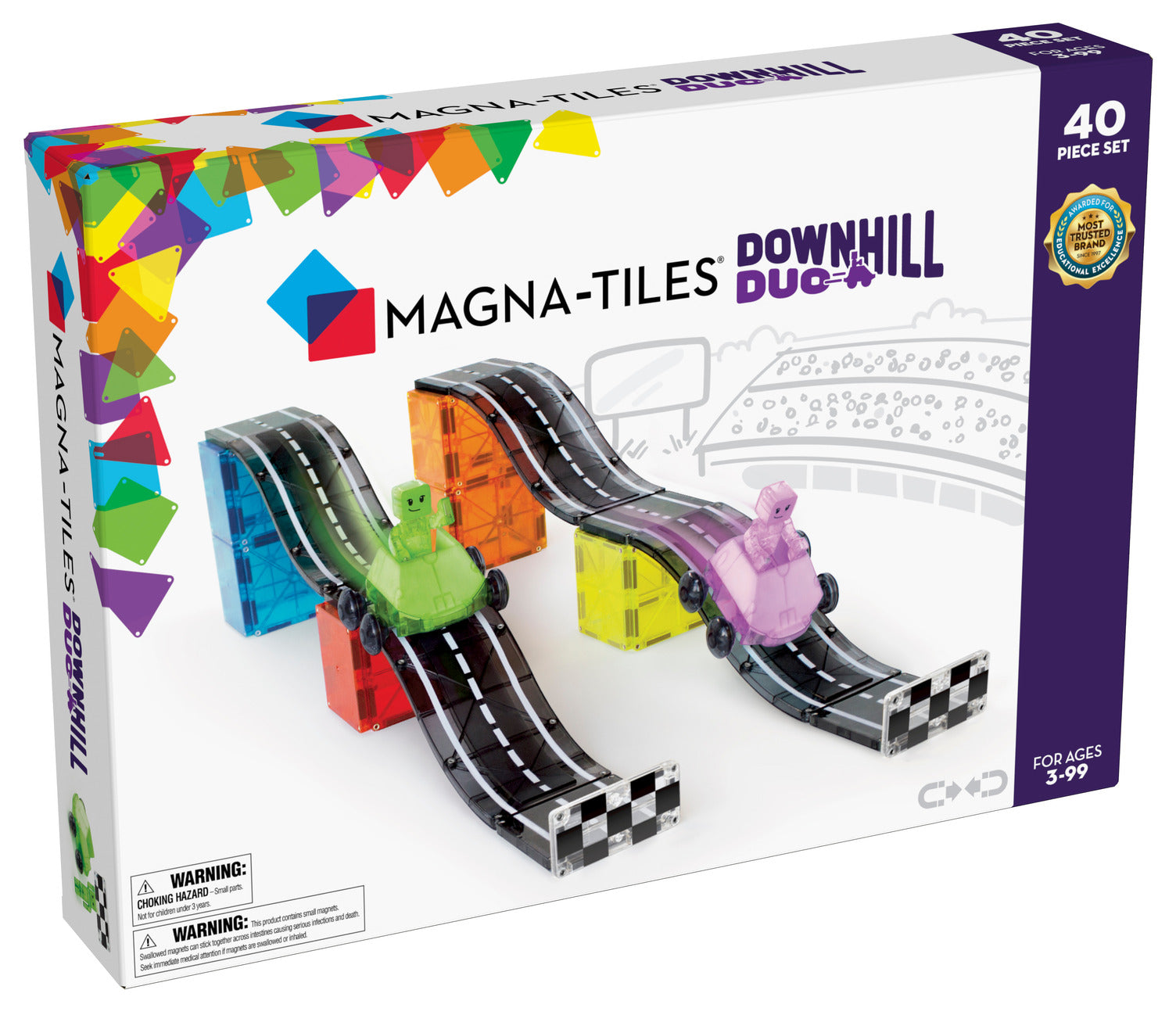 Magna-Tiles-Magna-Tiles Downhill Duo 40 Pieces-23840-Legacy Toys