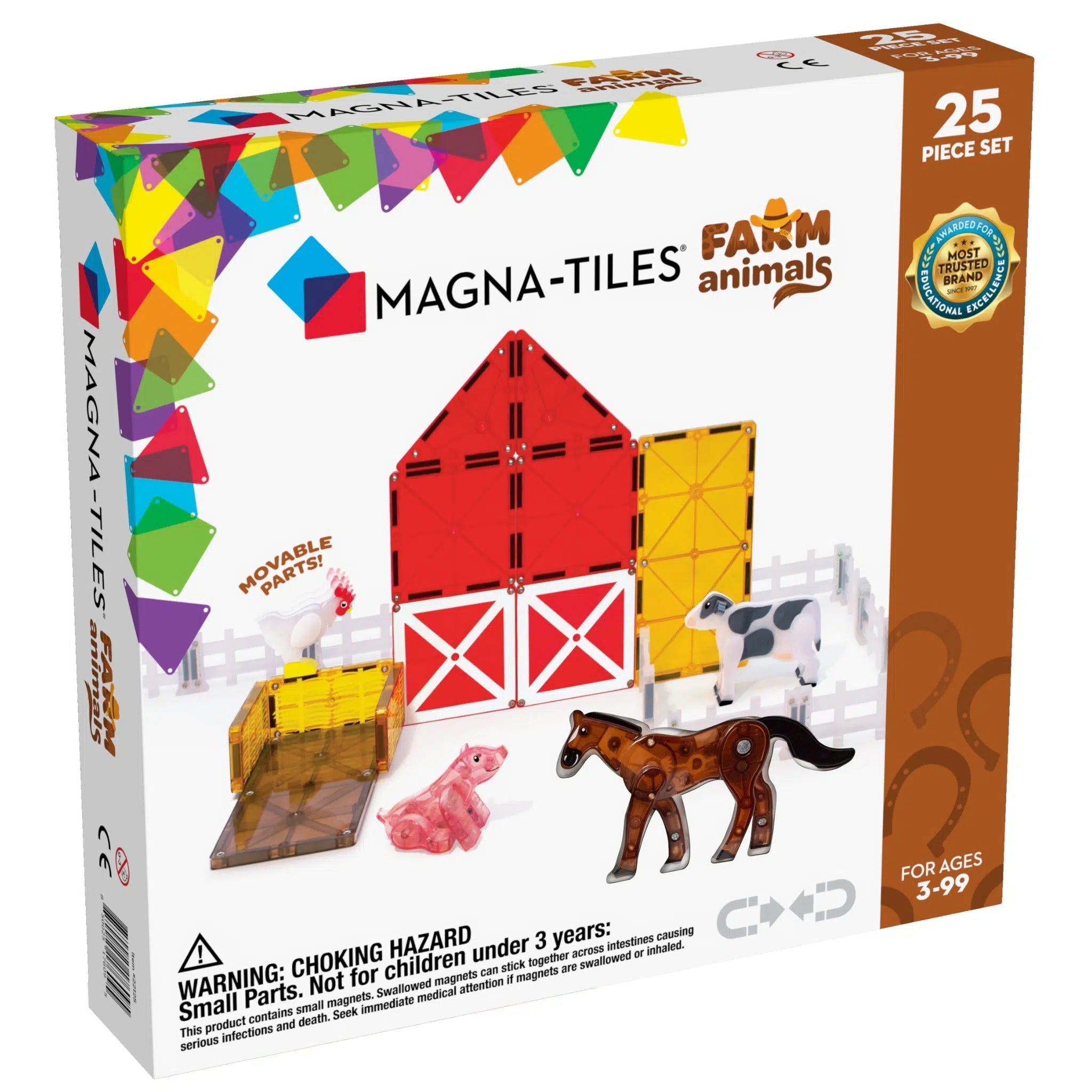 Magna-Tiles-Magna-Tiles Farm Animals 25 Piece set-22125-Legacy Toys