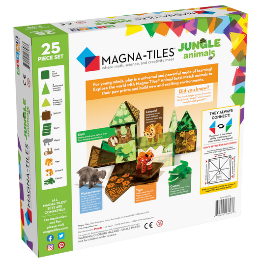 Magna-Tiles-Magna-Tiles Jungle Animals 25 Piece Set-21225-Legacy Toys