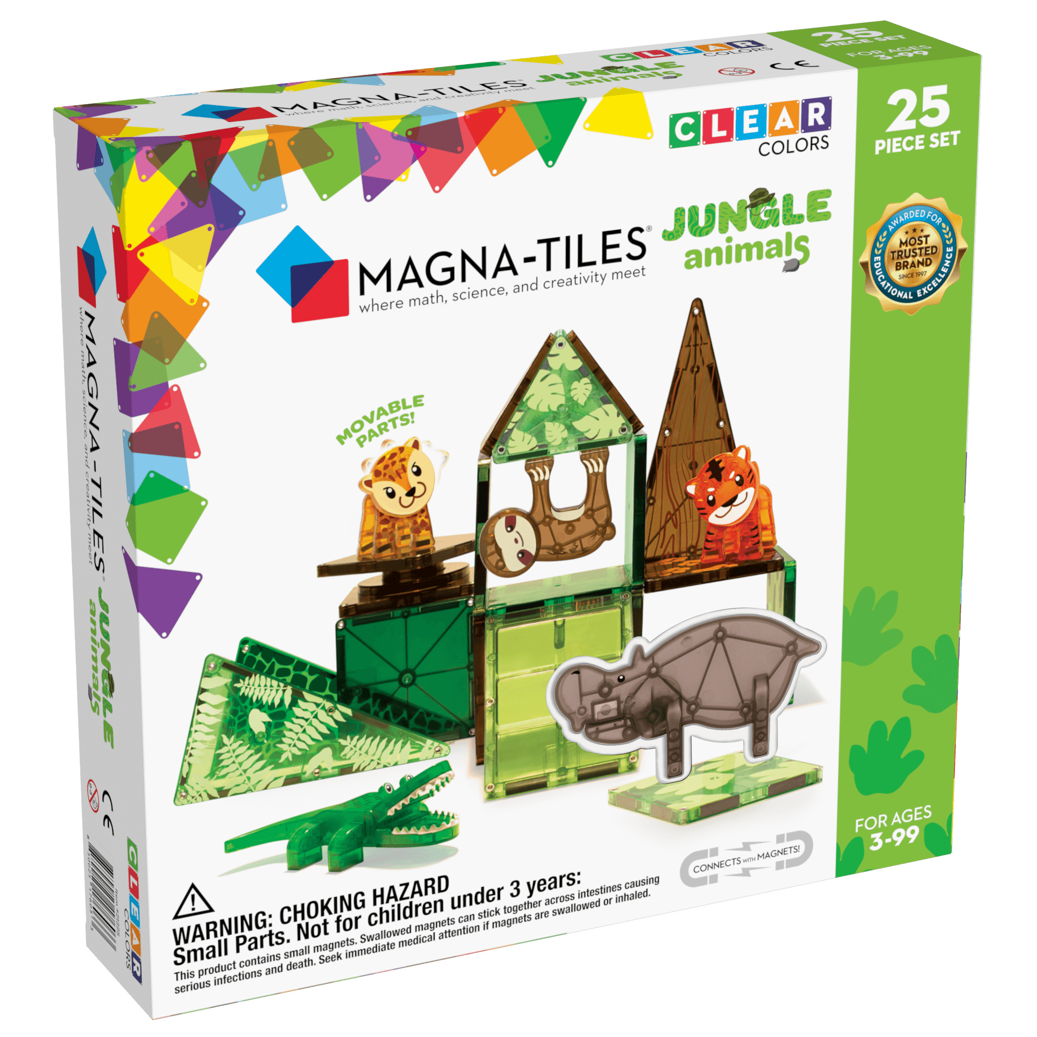 Magna-Tiles-Magna-Tiles Jungle Animals 25 Piece Set-21225-Legacy Toys