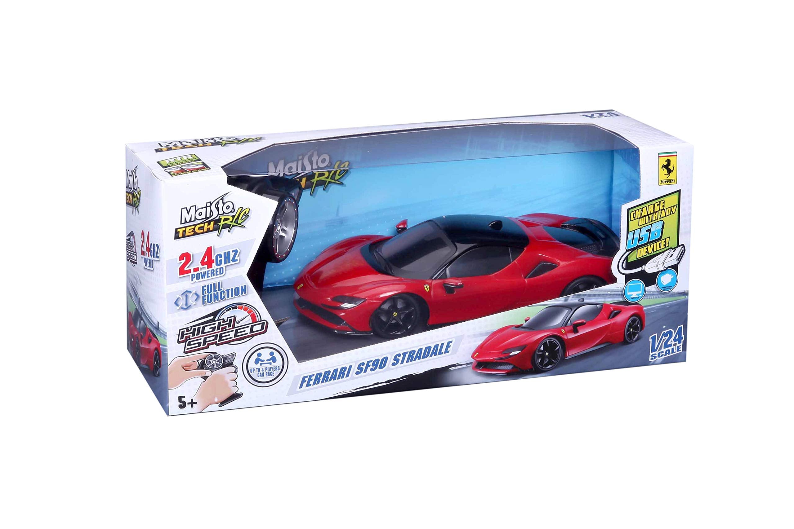 Maisto-R/C 1:24 Premium Ferrari SF90 Stradale-82334-Legacy Toys