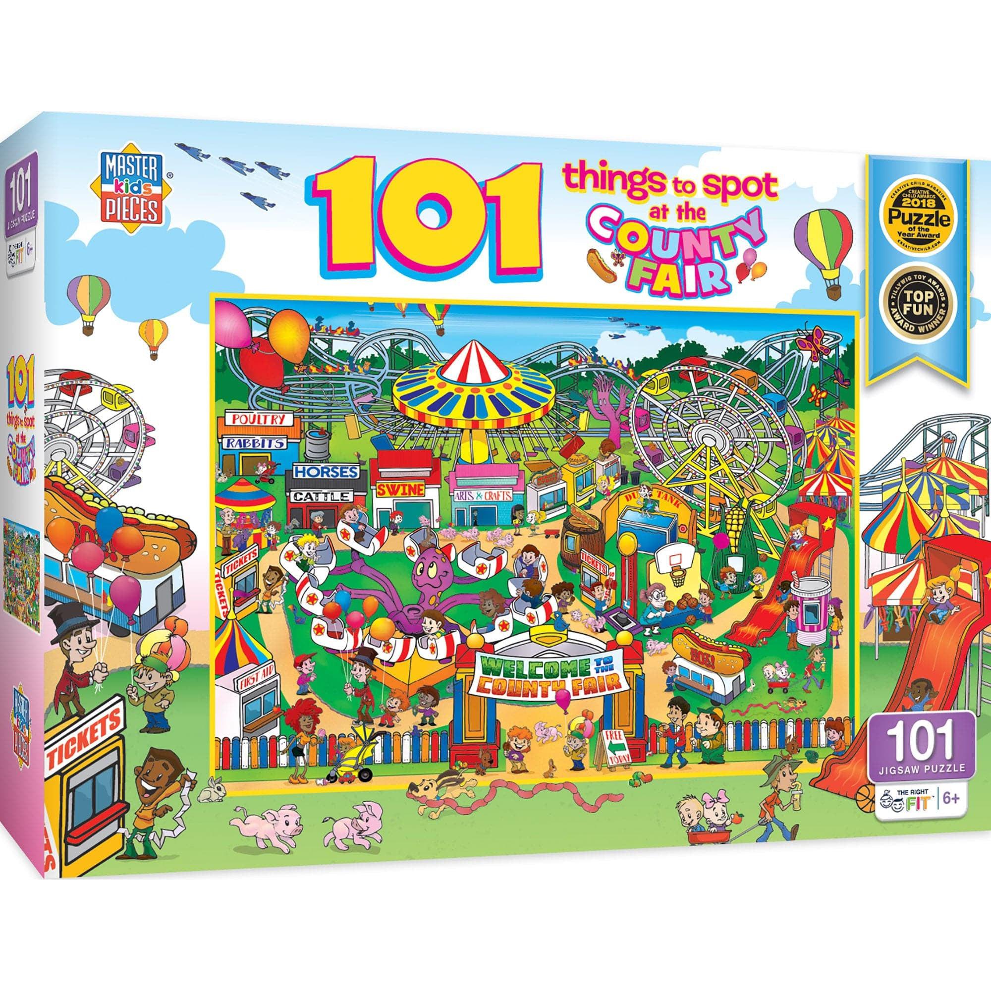 MasterPieces-101 Things to Spot - At the County Fair - 101 Piece Puzzle-12250-Legacy Toys