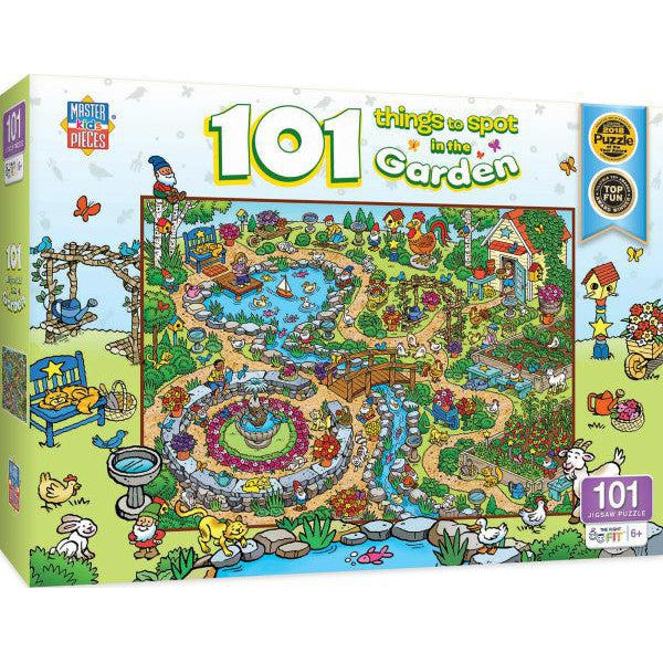 MasterPieces-101 Things to Spot - In the Garden - 101 Piece Puzzle-12005-Legacy Toys