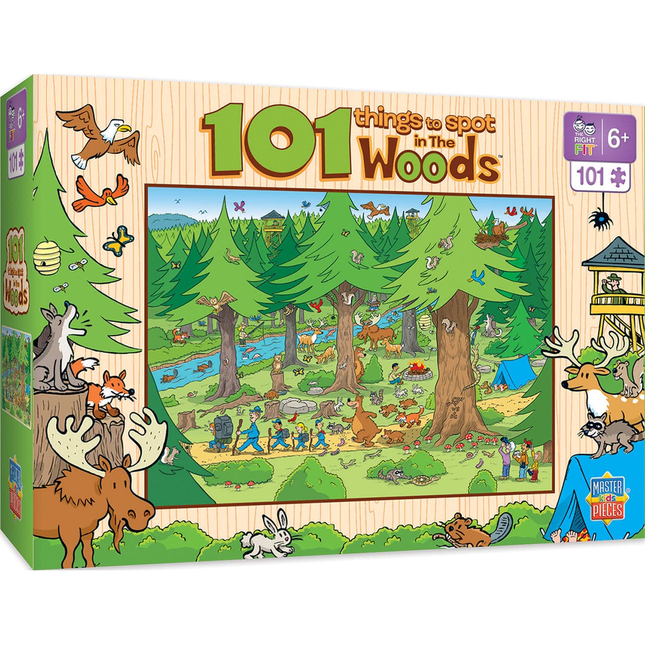 MasterPieces-101 Things to Spot - In the Woods - 101 Piece Puzzle-11715-Legacy Toys