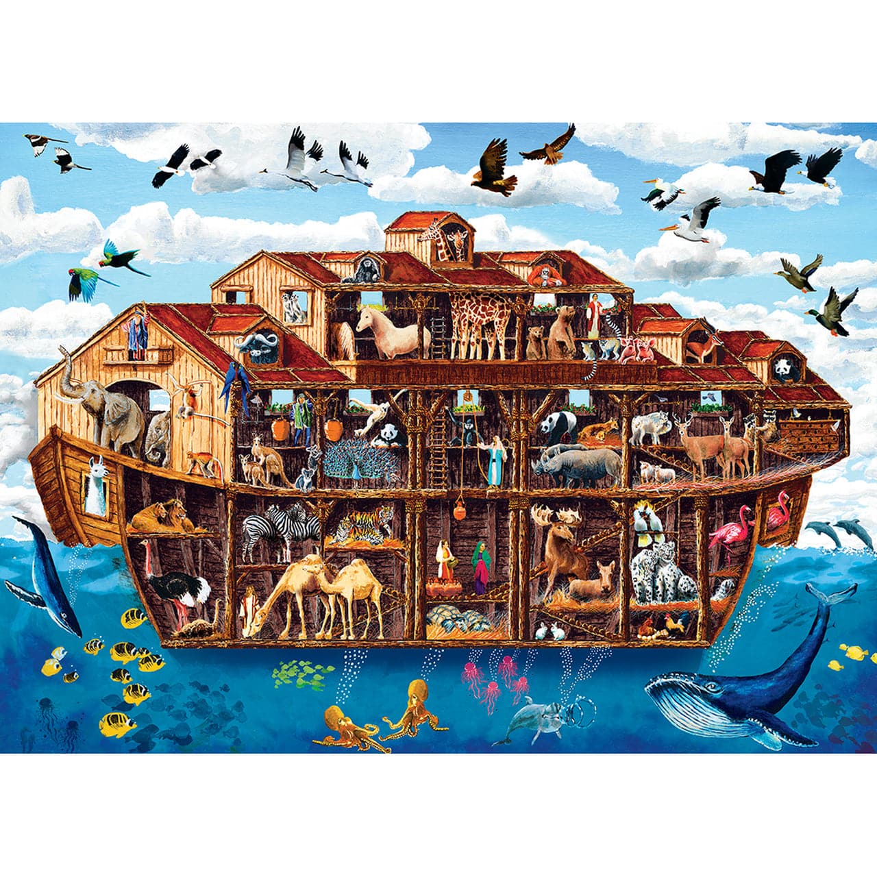 MasterPieces-Cutaways - Noah's Ark - 1000 Piece EZGrip Puzzle-71963-Legacy Toys