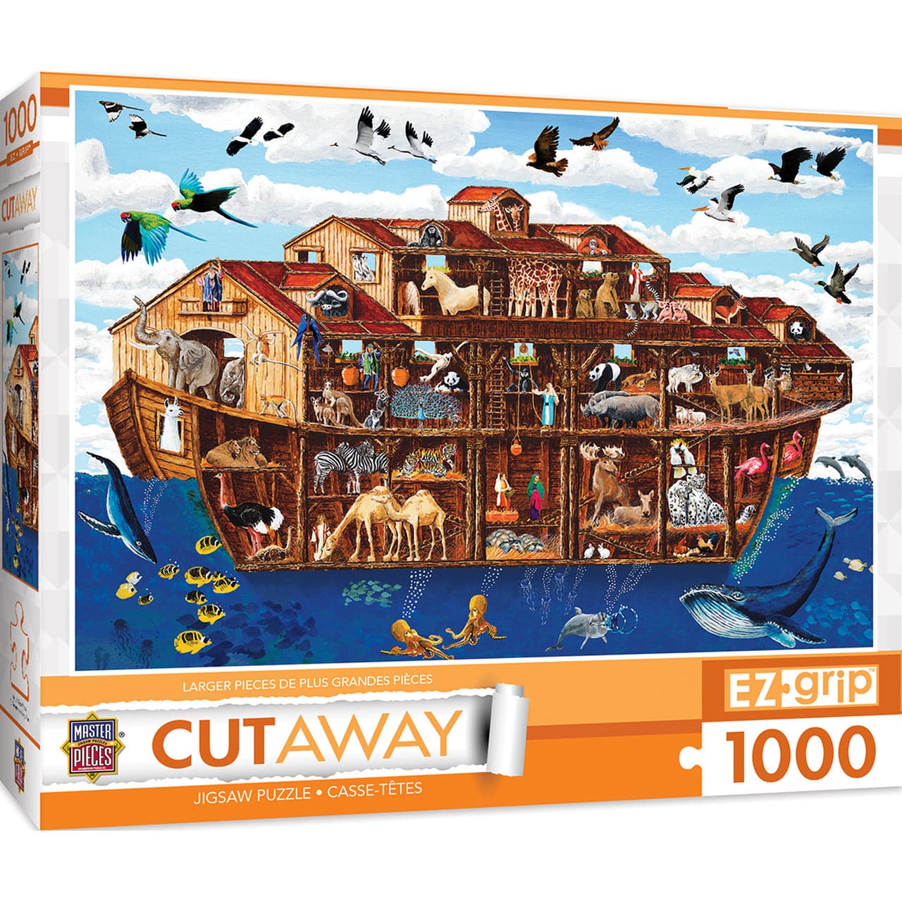 MasterPieces-Cutaways - Noah's Ark - 1000 Piece EZGrip Puzzle-71963-Legacy Toys