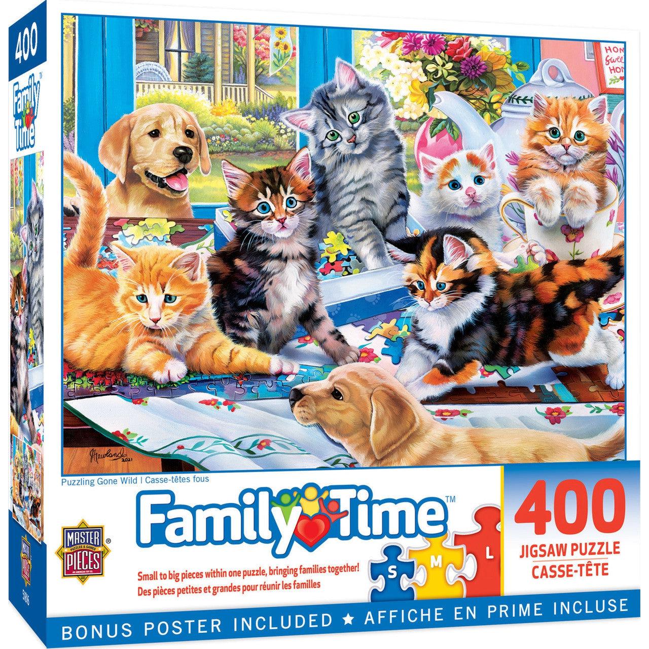 MasterPieces-Family Time - Puzzling Gone Wild - 400 Piece Puzzle-32211-Legacy Toys