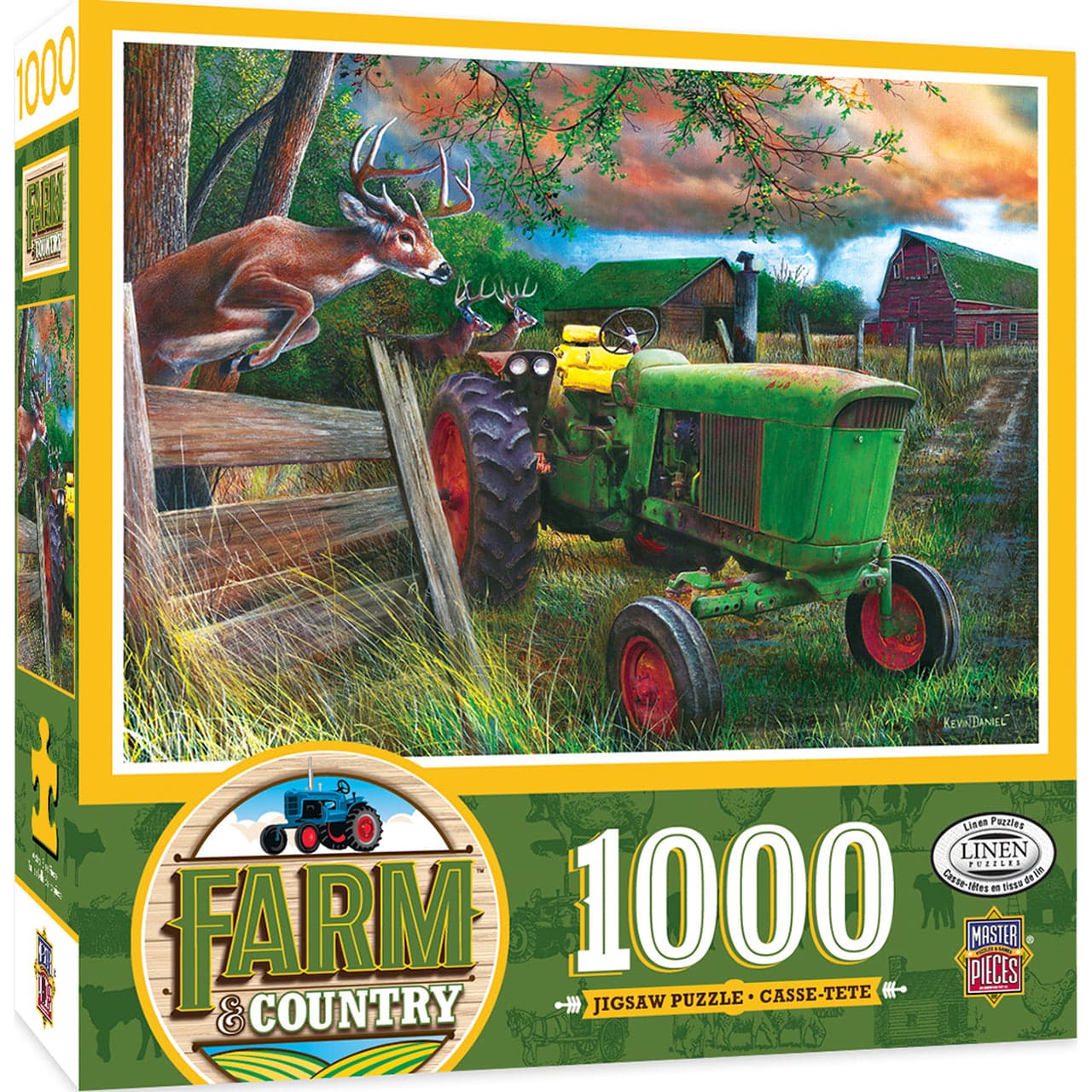 MasterPieces-Farm & Country - Deer Crossing - 1000 Piece Puzzle-71920-Legacy Toys