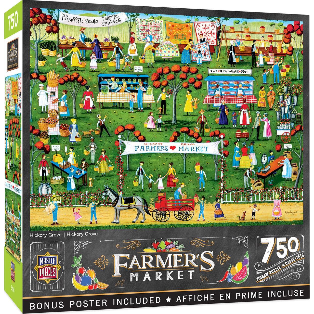 MasterPieces-Farmer's Market - Hickory Grove - 750 Piece Puzzle-32254-Legacy Toys