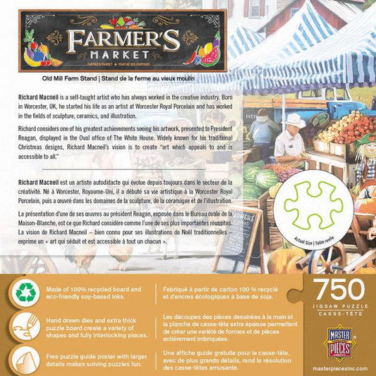 MasterPieces-Farmer's Market - Old Mill Farm Stand - 750 Piece Puzzle-32169-Legacy Toys