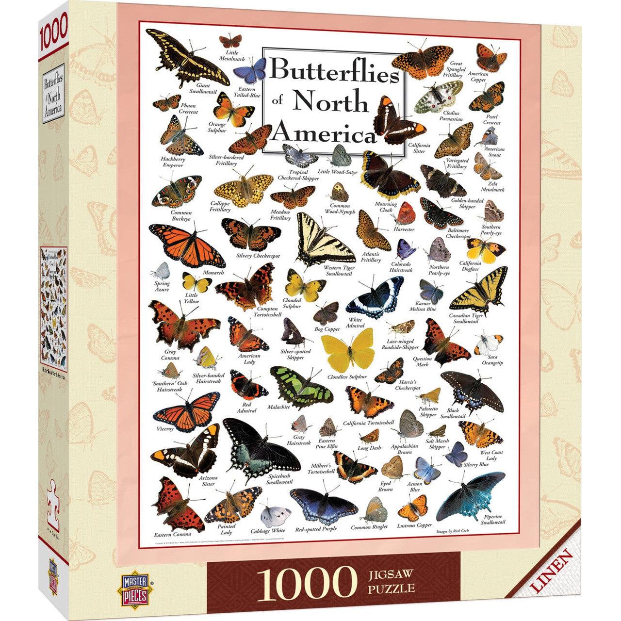 MasterPieces-Field Guide - Butterflies of North America - 1000 Piece Puzzle-71971-Legacy Toys