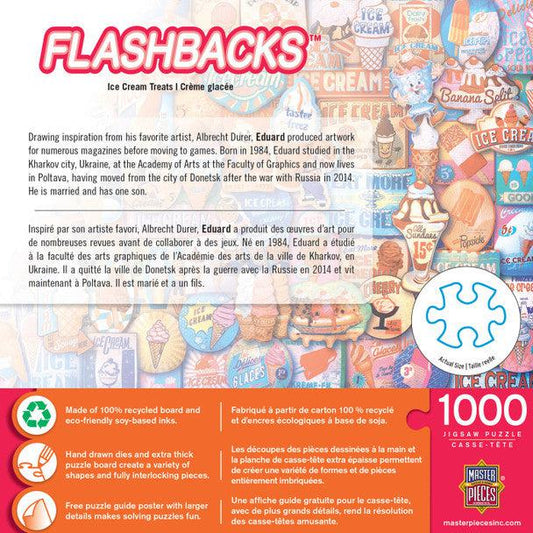 MasterPieces-Flashbacks - Ice Cream Treats - 1000 Piece Puzzle-72252-Legacy Toys