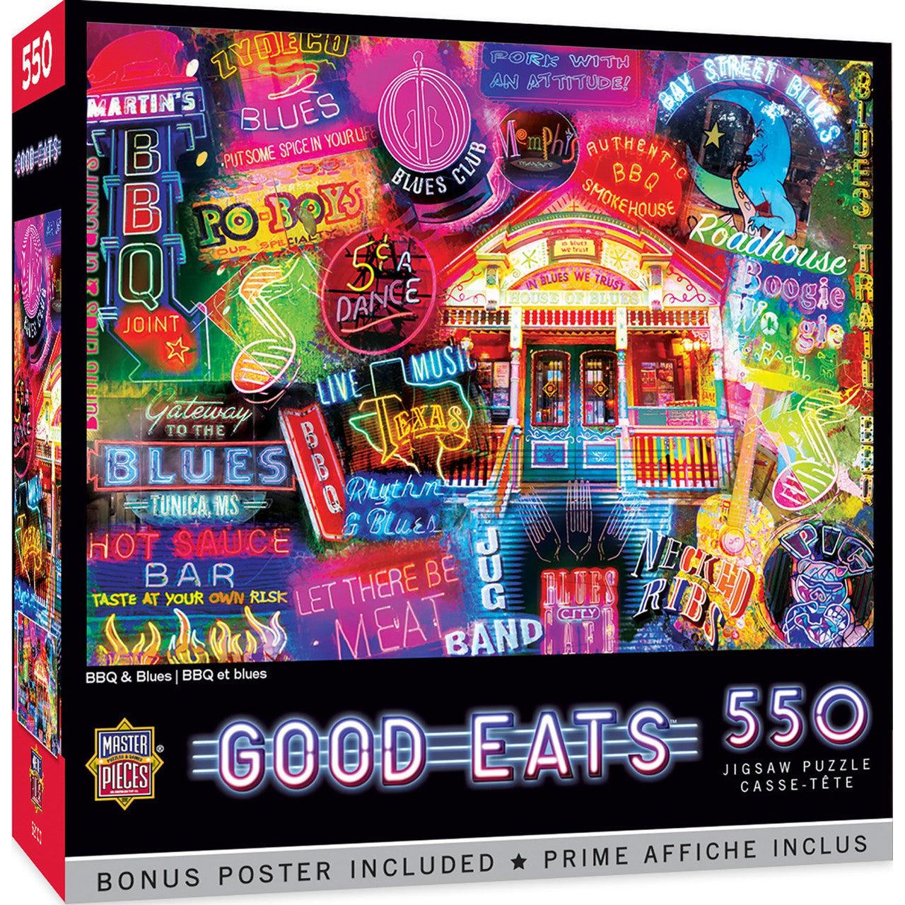 MasterPieces-Good Eats - BBQ & Blues - 550 Piece Puzzle-32116-Legacy Toys