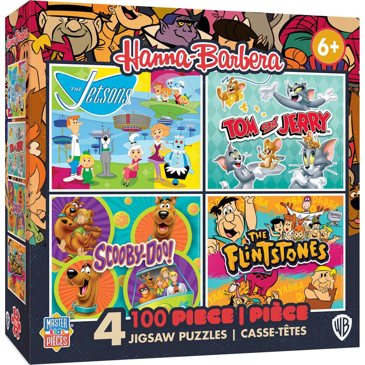 MasterPieces-Hanna-Barbera - 4-Pack - 100 Piece Puzzles-12324-Legacy Toys