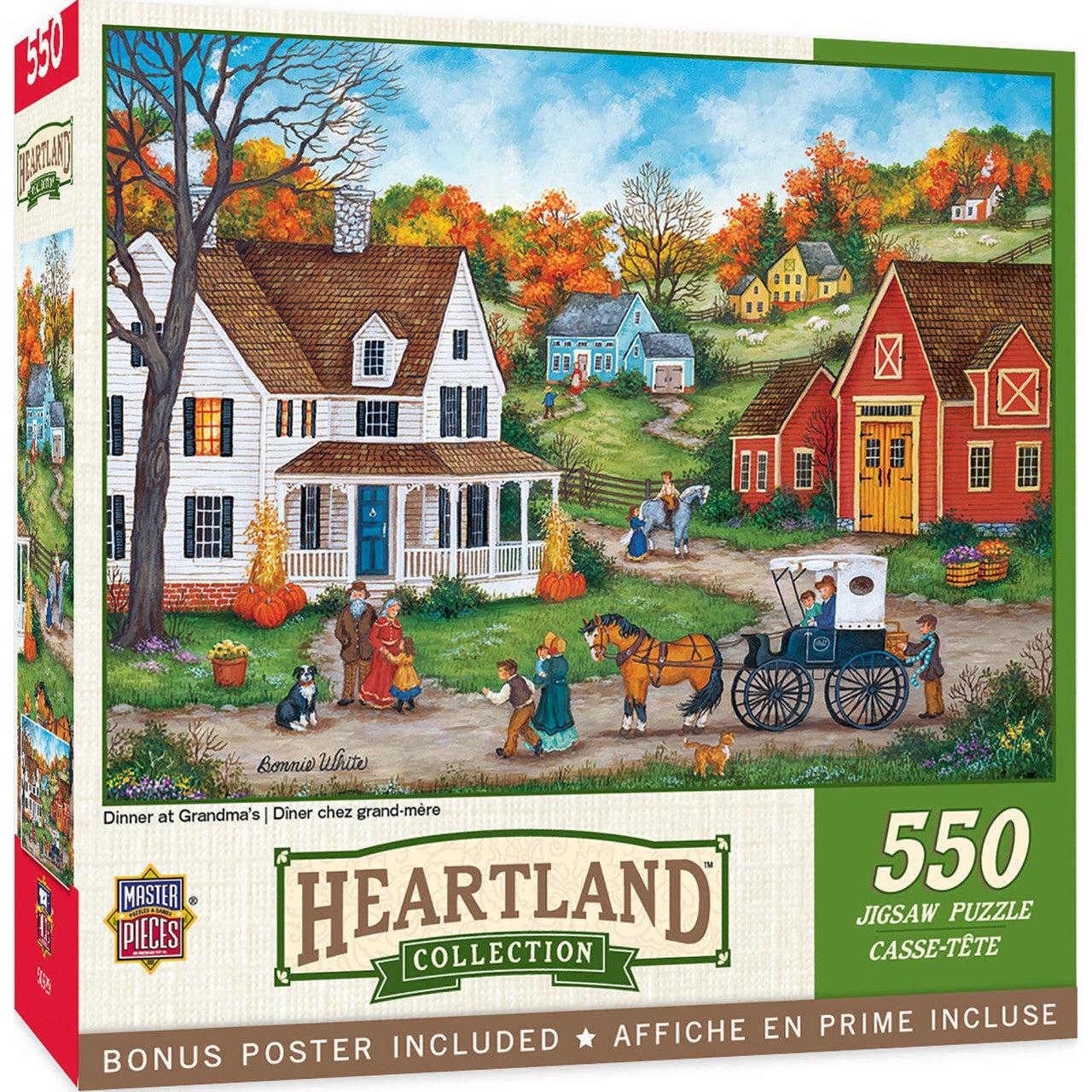 MasterPieces-Heartland Collection - Dinner at Grandmas - 550 Piece Puzzle-32074-Legacy Toys