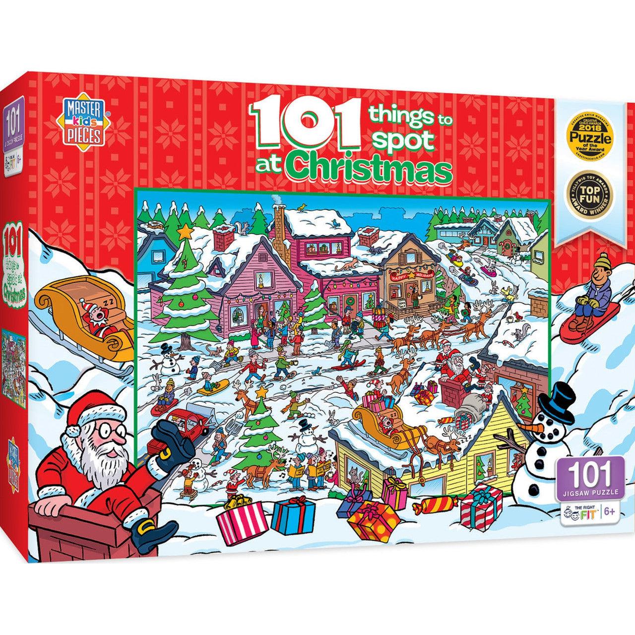 MasterPieces-Holiday - 101 Things to Spot - At Christmas - 101pc Puzzle-11928-Legacy Toys