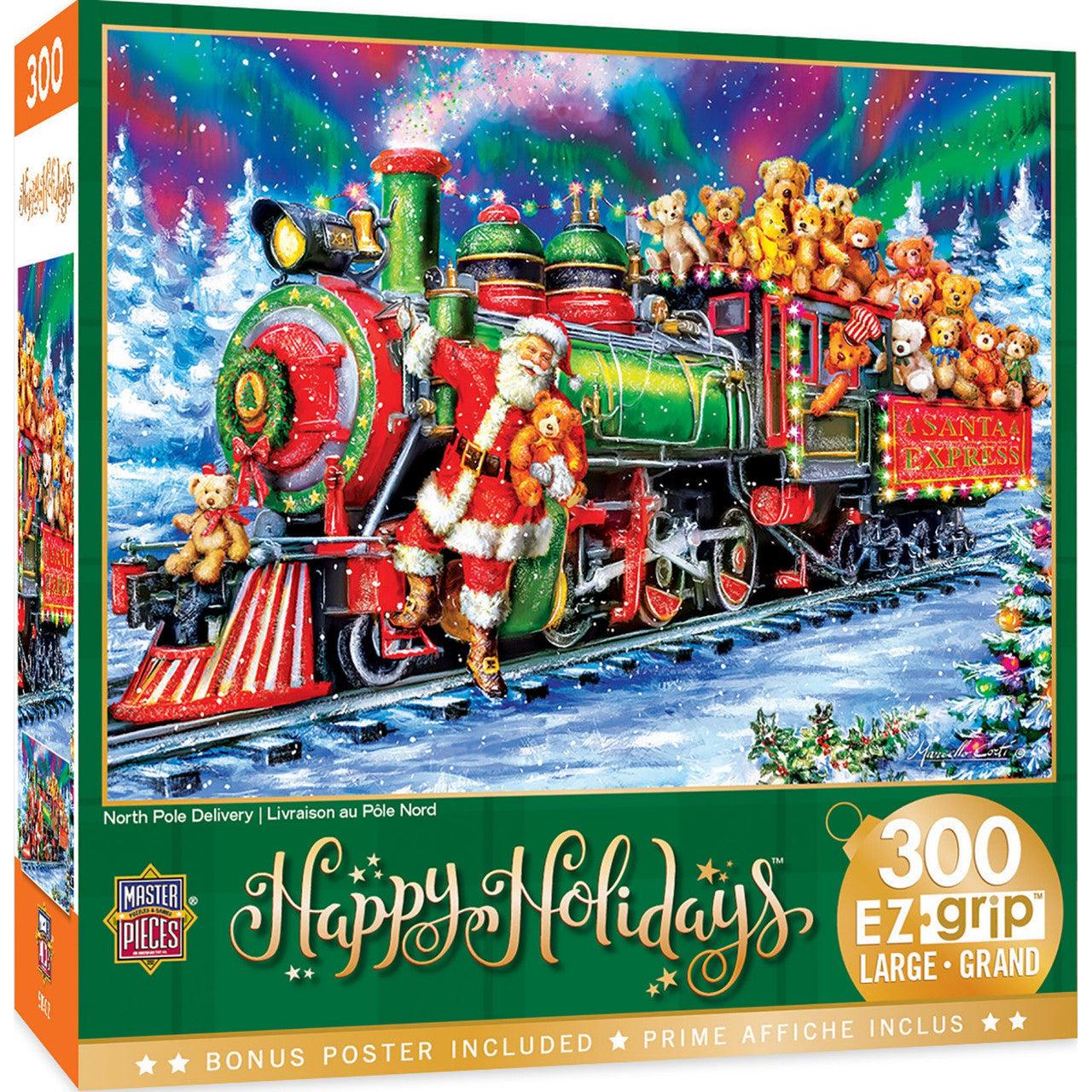 MasterPieces-Holiday - North Pole Delivery - 300 Piece EzGrip Puzzle-31913-Legacy Toys