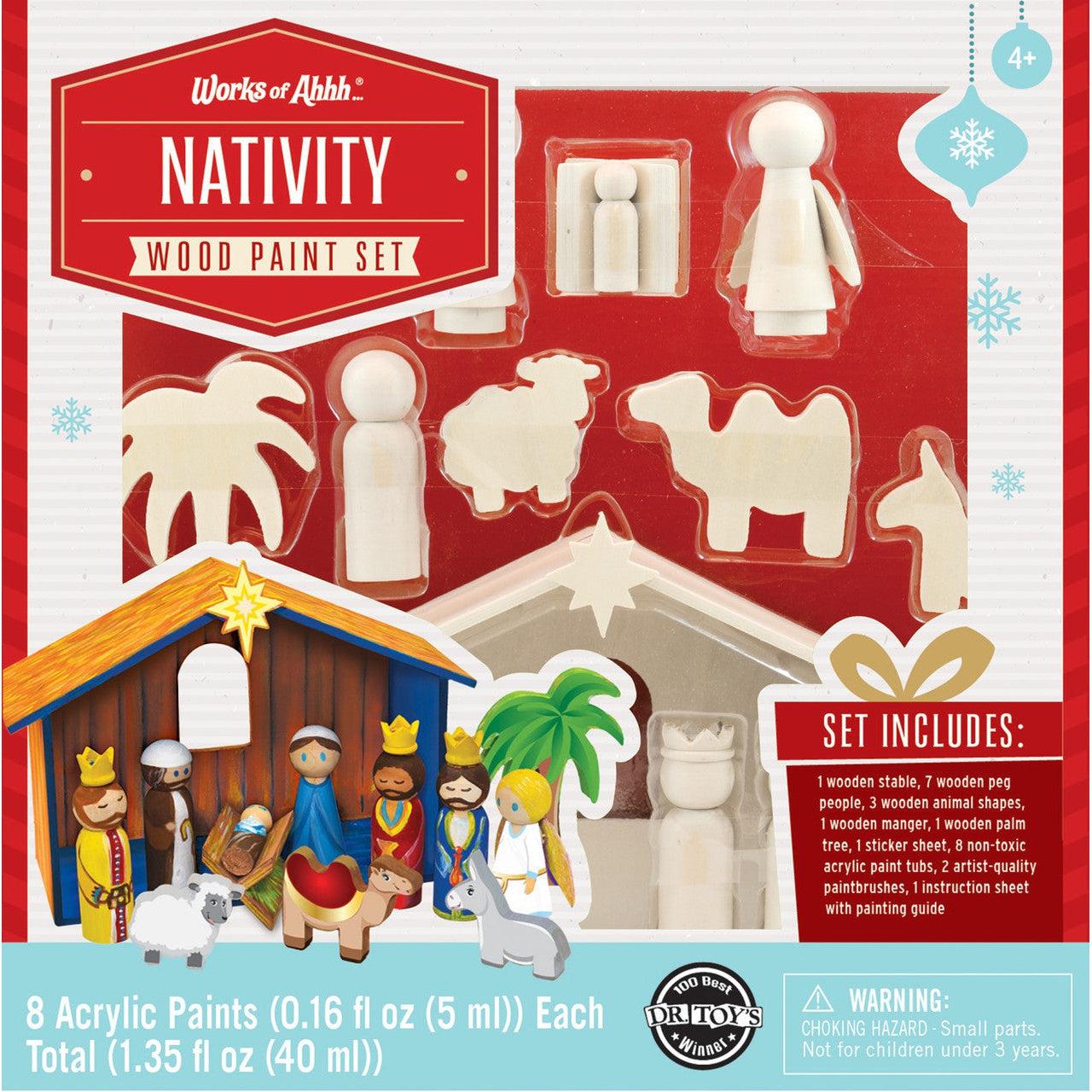 MasterPieces-Holiday Wood Paint Kit - Nativity-22004-Legacy Toys