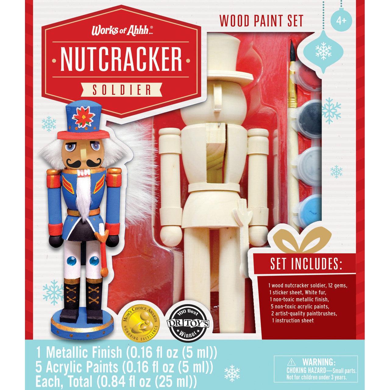 MasterPieces-Holiday Wood Paint Kit - Nutcracker Soldier-22028-Legacy Toys