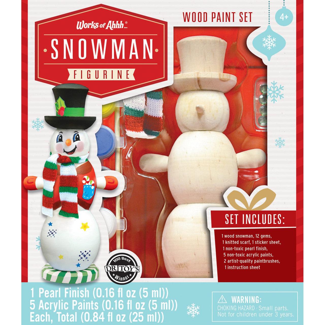 MasterPieces-Holiday Wood Paint Kit - Snowman-22025-Legacy Toys