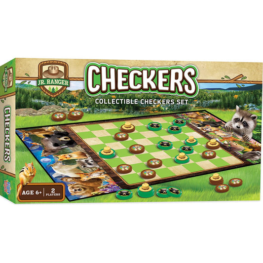 MasterPieces-Jr Ranger - Checkers Board Game-41982-Legacy Toys