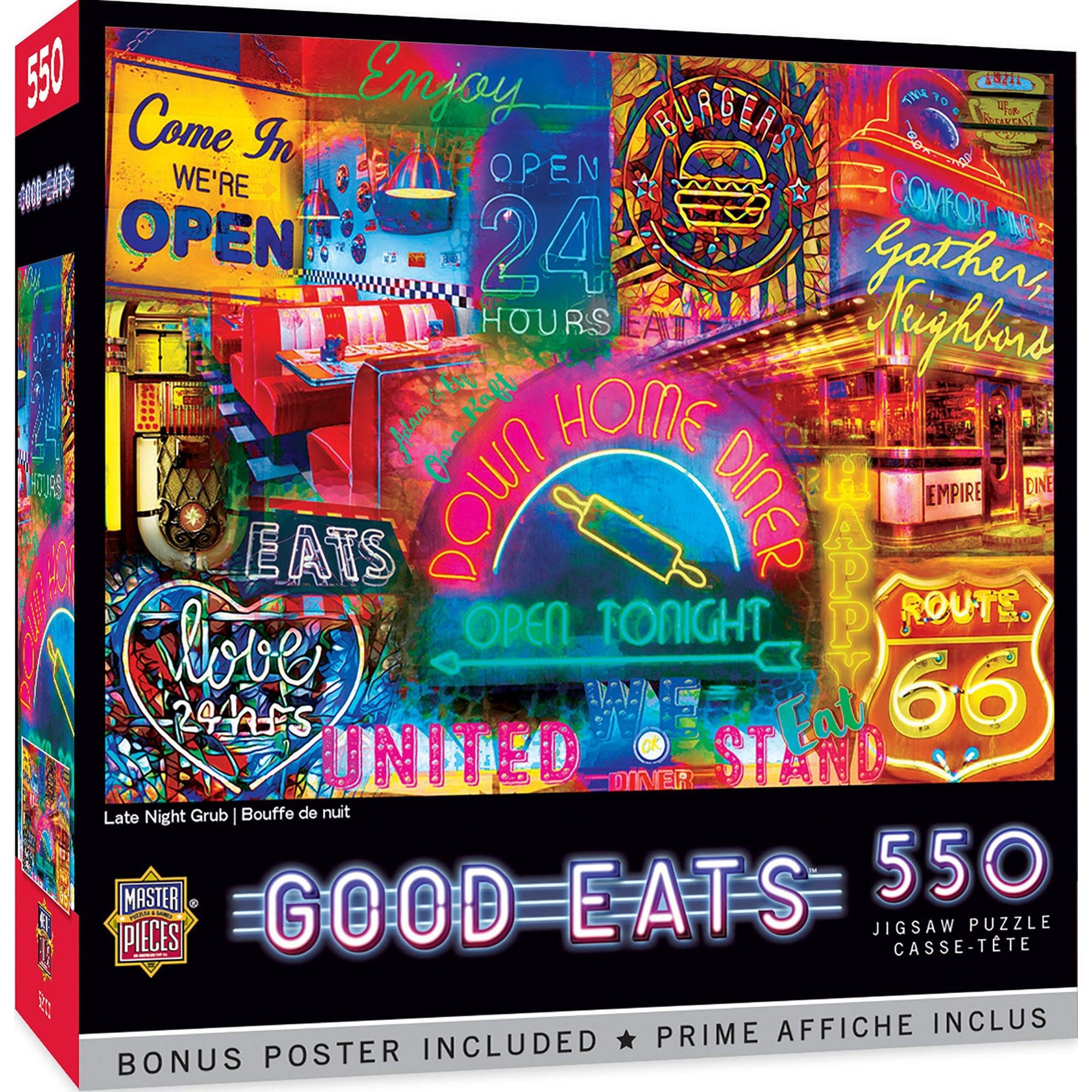 MasterPieces-Late Night Grub - 550 Piece Jigsaw Puzzle-32114-Legacy Toys