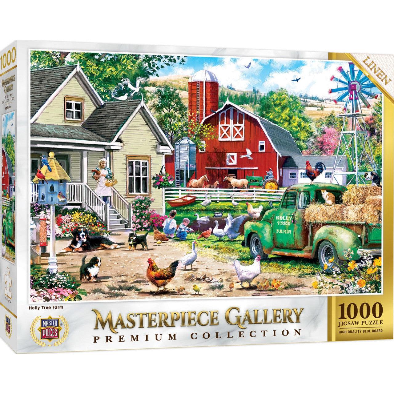 MasterPieces-MasterPiece Gallery - Holly Tree Farm - 1000 Piece Puzzle-82136-Legacy Toys