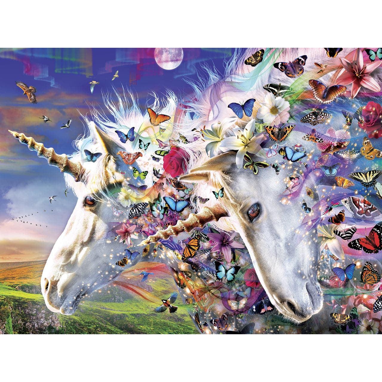 MasterPieces-Medley - Unicorns & Butterflies - 300 Piece EzGrip Puzzle-32033-Legacy Toys