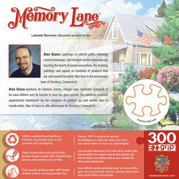 MasterPieces-Memory Lane - Lakeside Memories - 300 Piece EzGrip Puzzle-31806-Legacy Toys